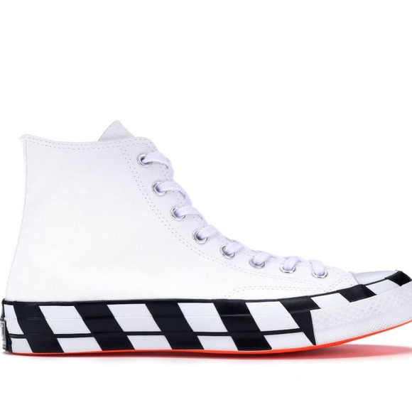 🆕 Converse Chuck 70 x Off-White High Tops White Canvas Shoes